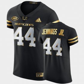 #44 Bradley Jennings Jr. Golden Edition Hurricanes 2020-21 Authentic Men's Black Jersey 875434-389