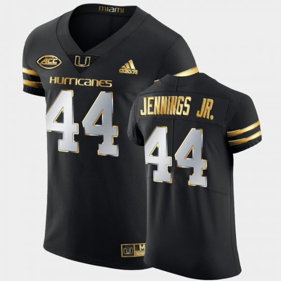 #44 Bradley Jennings Jr. Golden Edition Hurricanes 2020-21 Authentic Men\'s Black Jersey 875434-389