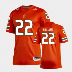 #22 Cameron Williams New Football Uniforms Hurricanes Premier Mens Orange Jersey 161671-496