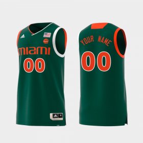 #00 Custom Replica Miami Swingman College Basketball Men Green Jersey 689571-418 #00 Custom Replica Miami Swingman College Basketball Men Green Jersey 689571-418
