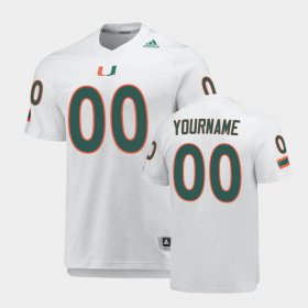#00 Custom Replica University of Miami AEROREADY Men White Jersey 491494-869 #00 Custom Replica University of Miami AEROREADY Men White Jersey 491494-869