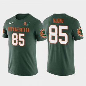 #85 David Njoku Future Stars Miami Football Men's Green T-Shirt 293834-447 #85 David Njoku Future Stars Miami Football Men's Green T-Shirt 293834-447