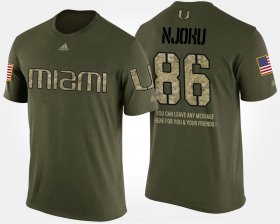 #86 David Njoku Military Hurricanes Short Sleeve With Message Men Camo T-Shirt 290038-692 #86 David Njoku Military Hurricanes Short Sleeve With Message Men Camo T-Shirt 290038-692