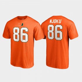 #86 David Njoku College Legends Miami Hurricanes Name & Number Men's Orange T-Shirt 822135-118 #86 David Njoku College Legends Miami Hurricanes Name & Number Men's Orange T-Shirt 822135-118