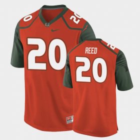 #20 Ed Reed Replica Hurricanes College Football Men Orange Jersey 826660-413