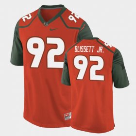 #92 Jason Blissett Jr. Replica Miami Hurricanes College Football Men Orange Jersey 773165-727