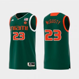 #23 Kameron McGusty Replica Miami Swingman College Basketball Mens Green Jersey 784541-129