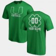 #00 Custom St. Patrick's Day University of Miami Big & Tall Dubliner Men's Kelly Green T-Shirt 939672-731