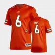 #6 Mark Pope New Football Uniforms Miami Premier Men's Orange Jersey 238469-133