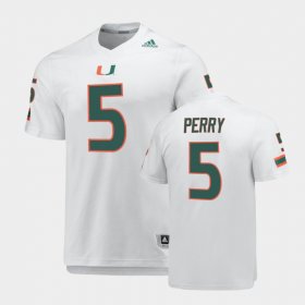 #5 N'Kosi Perry Replica Miami AEROREADY Men's White Jersey 511443-875