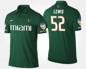 #52 Ray Lewis Bowl Game Miami Orange Bowl Name and Number Mens Green Polo 909419-135
