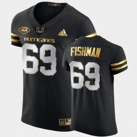 #69 Sam Fishman Golden Edition Hurricanes 2020-21 Authentic Mens Black Jersey 568084-460