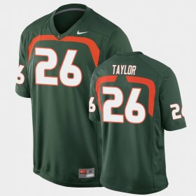 #26 Sean Taylor Game Miami College Football Men Green Jersey 578645-956
