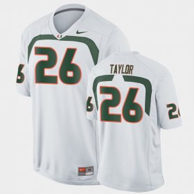 #26 Sean Taylor Game University of Miami College Football Men's White Jersey 727169-166