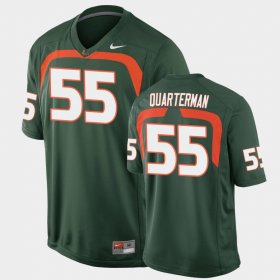 #55 Shaquille Quarterman Game Hurricanes College Football Men's Green Jersey 240620-258