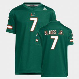 #7 Al Blades Jr. Replica Miami Men's Green Jersey 123816-246