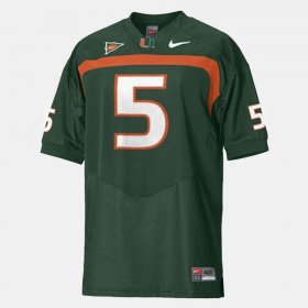 #5 Andre Johnson College Football Miami Youth Green Jersey 384817-887