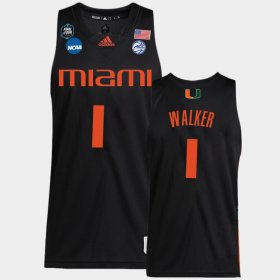 #1 Anthony Walker 2023 Final Four Hurricanes Basketball Men's Black Jersey 657979-812 #1 Anthony Walker 2023 Final Four Hurricanes Basketball Men's Black Jersey 657979-812