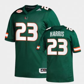 #23 Cam'Ron Harris College Football Miami Hurricanes Replica Men's Green Jersey 345572-241