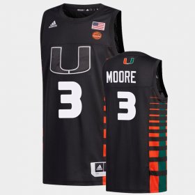 #3 Charlie Moore College Basketball Miami 2022 Men's Black Jersey 967579-753