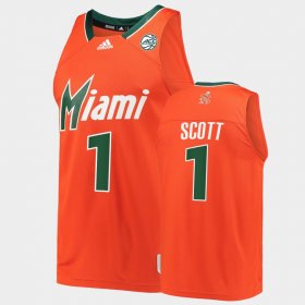 #1 Durand Scott College Basketball University of Miami Reverse Retro Alumni Basketball Mens Orange Jersey 411773-850