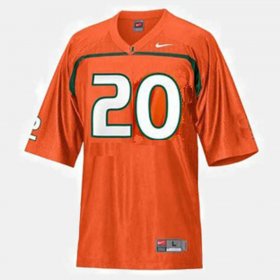 #20 Ed Reed College Football Hurricanes Men's Orange Jersey 681836-783