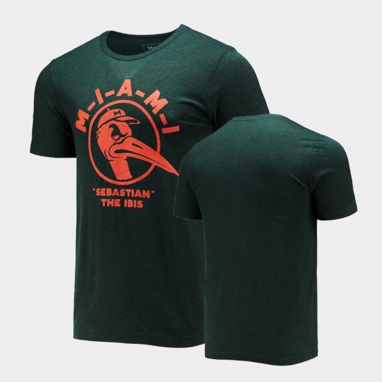 College Football University of Miami Homefield Vintage M-I-A-M-I Sebastian Unisex Green T-Shirt 763521-929