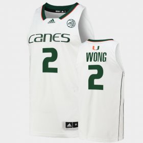 #2 Isaiah Wong College Basketball Miami 2022 Men White Jersey 787730-989
