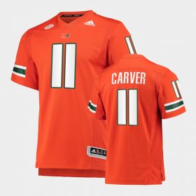 #11 Jackson Carver College Football Miami Men's Orange Jersey 877680-395