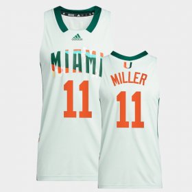 #11 Jordan Miller College Basketball University of Miami Honoring Black Excellence Basketball Mens White Jersey 293324-576