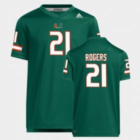 #21 Khamauri Rogers Replica Miami Men's Green Jersey 746814-442