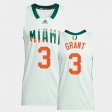 #3 Malcolm Grant College Basketball Hurricanes Honoring Black Excellence Alumni Basketball Mens White Jersey 730045-501