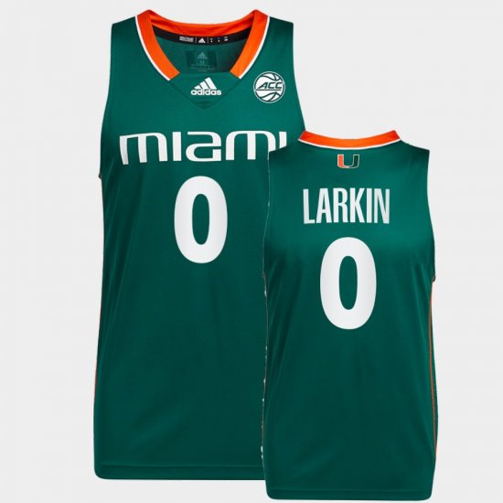 #0 Shane Larkin College Basketball Miami Hurricanes Alumni Men\'s Green Jersey 117241-894