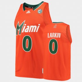 #0 Shane Larkin College Basketball Miami Reverse Retro Alumni Basketball Men's Orange Jersey 729896-633