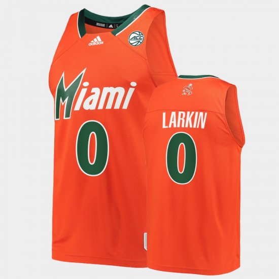 #0 Shane Larkin College Basketball Miami Reverse Retro Alumni Basketball Men\'s Orange Jersey 729896-633