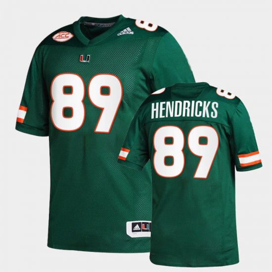 #89 Ted Hendricks College Football University of Miami Retired Number Men\'s Green Jersey 535896-274