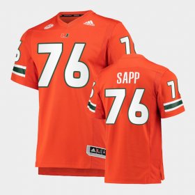 #76 Warren Sapp College Football University of Miami Alumni Mens Orange Jersey 250256-543